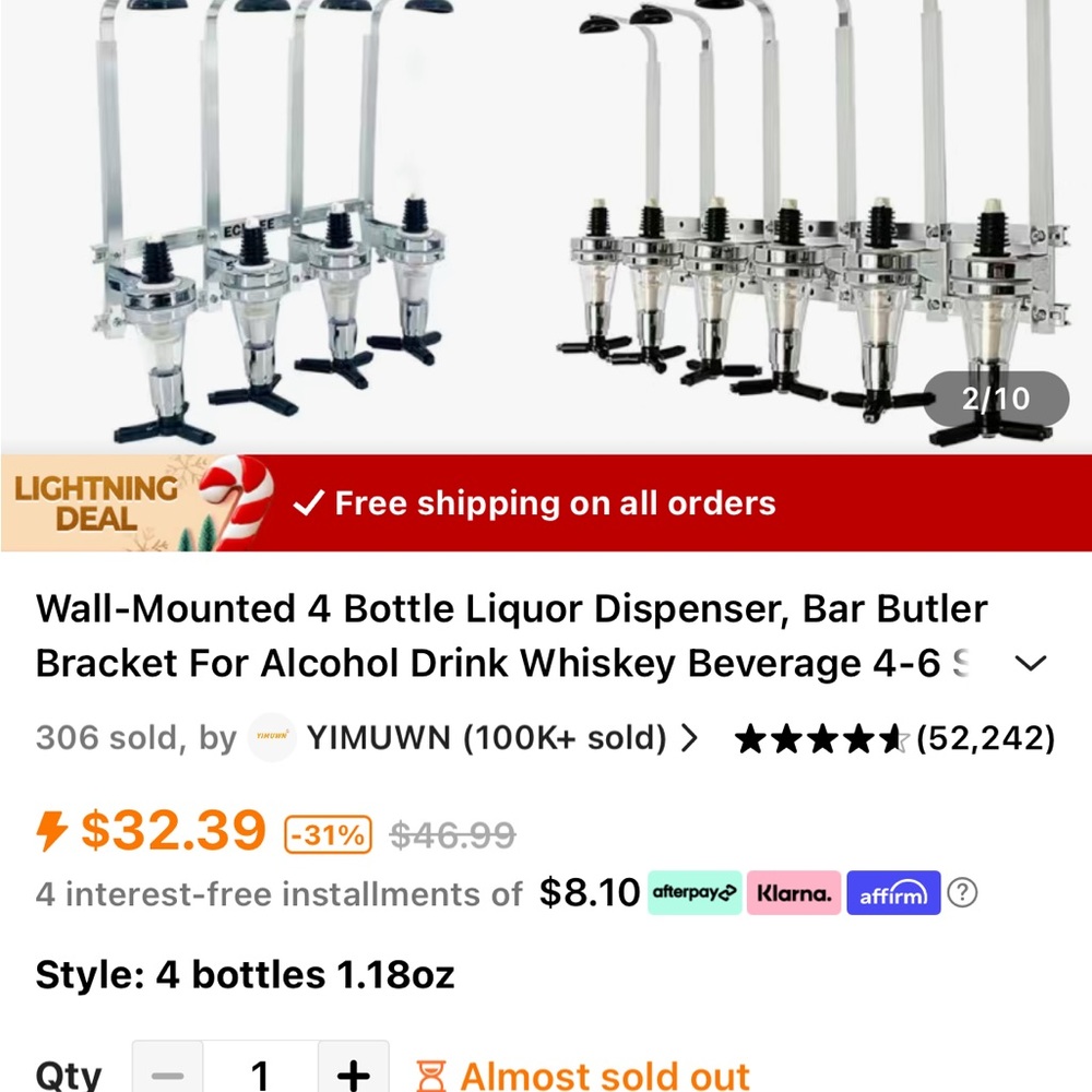Bar drink holder.